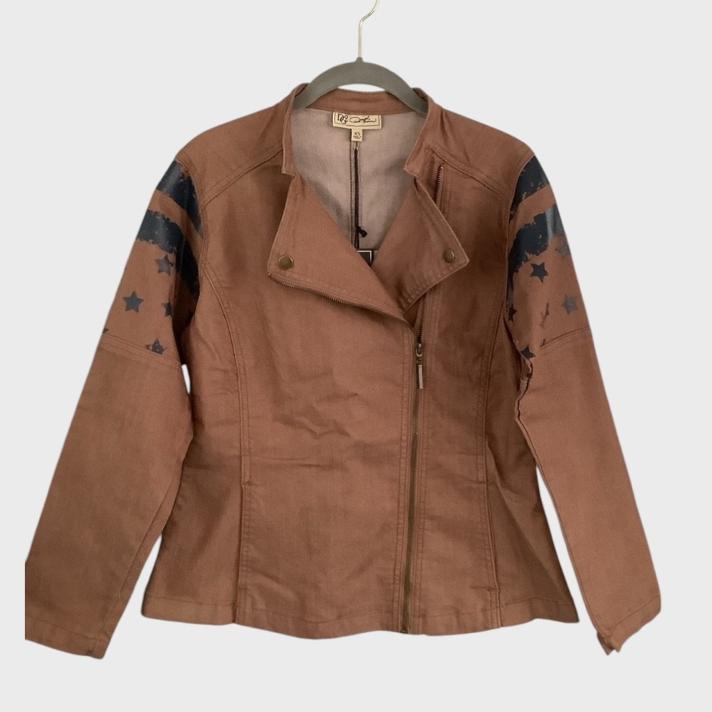 WESTERN STARS AND STRIPS BROWN JACKET